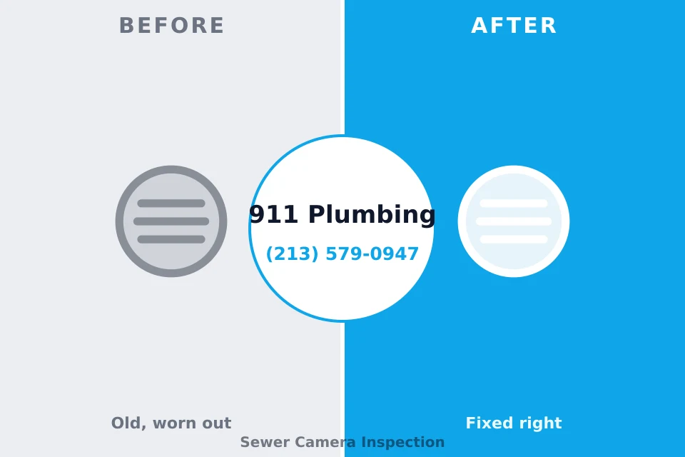 Before and after: plumbing repair Clearview, WA